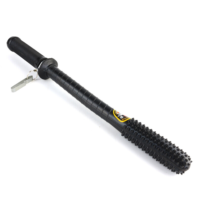 狼牙橡胶棍 应急直棍橡胶棒 安保执勤 巡逻防身棍