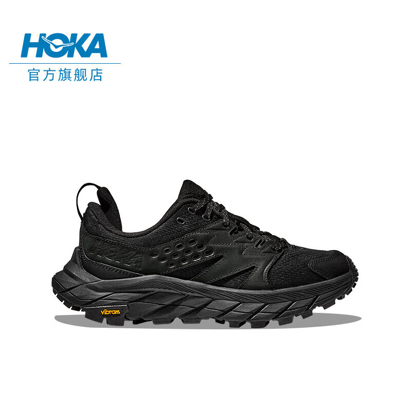 HOKA ONE ONE女款夏季沐风版户外徒步鞋ANACAPA BREEZE LOW登山 黑色/黑色 36