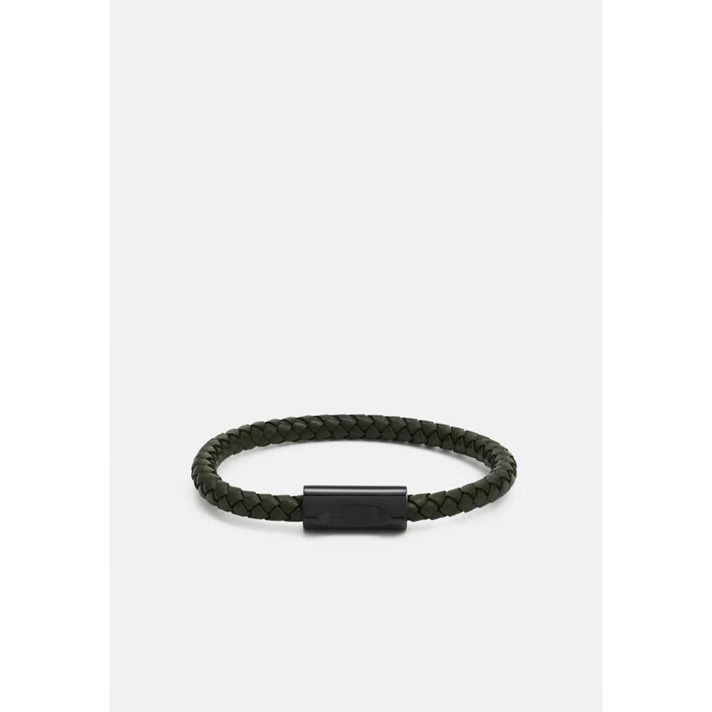 Calvin Klein女手鏈編織設(shè)計(jì)配飾UNISEX磁扣休閑飾品日常穿搭戶外活動(dòng) black/green ONE SIZE