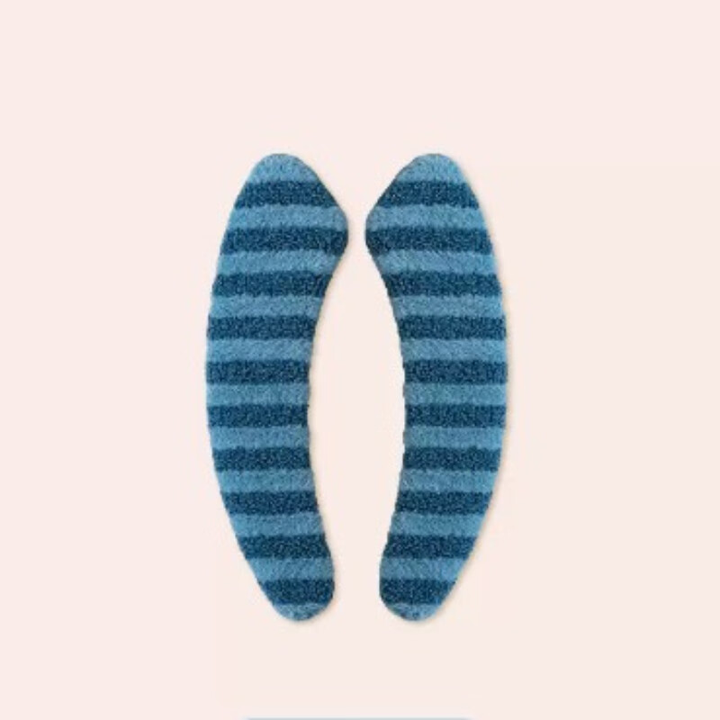 冬季马桶垫粘贴式加厚坐垫家用坐便套秋冬防水大号垫新款坐垫 条纹款加绒【1对装】蓝色+加厚