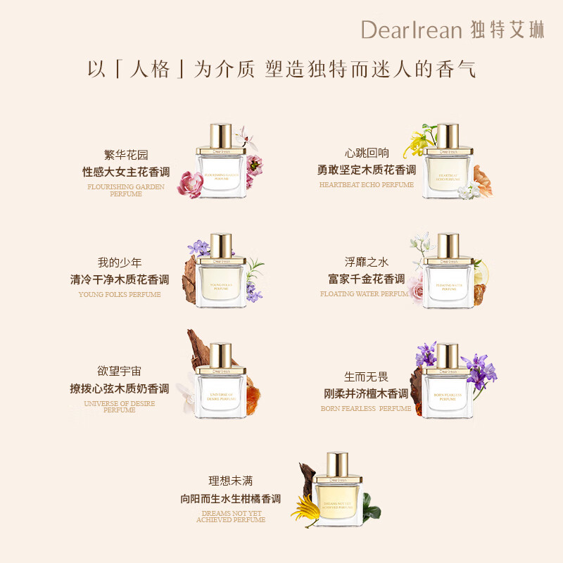独特艾琳【霹雳乌贼推荐】高定香水清新花果木质淡香水女生礼物伴手礼 发丝淡香水6ml-香味随机