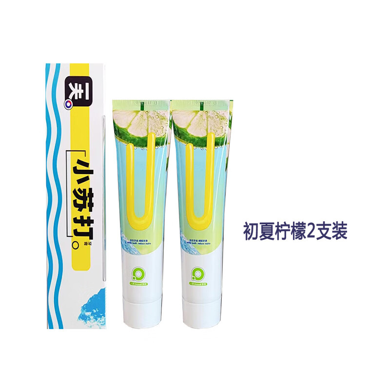 一夫(Eaff)一井牙膏水蜜桃清新口气护龈180g100g140g西瓜冰激凌薄荷家庭装 小苏打初夏柠檬2支360g
