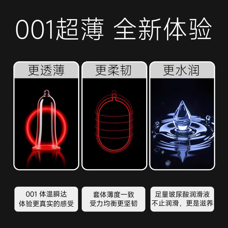 陌陌避孕套超薄001数字薄裸入玻尿酸安全套男用 计生成人用品 【私密发货】数字薄001 23只
