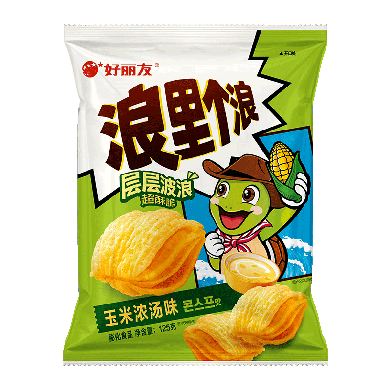 好丽友（orion）浪里个浪玉米浓汤味125g/袋休 闲零食薯片小包装膨化食品小吃