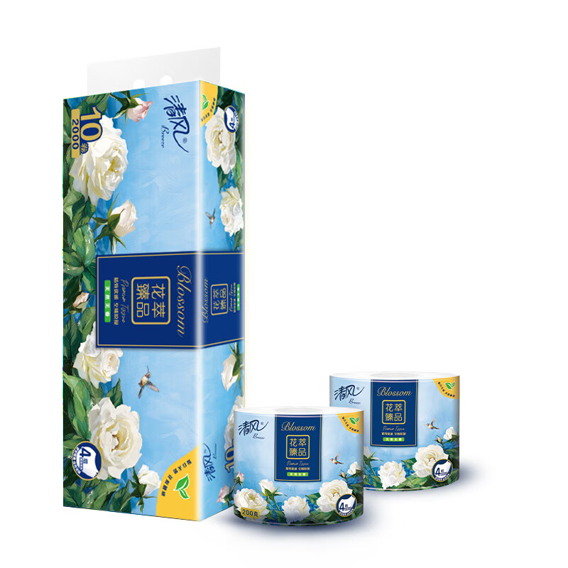 清风【李昀锐同款】有芯卷纸 4层200克*10卷 – 超值低价 46 元，秒杀限时抢购