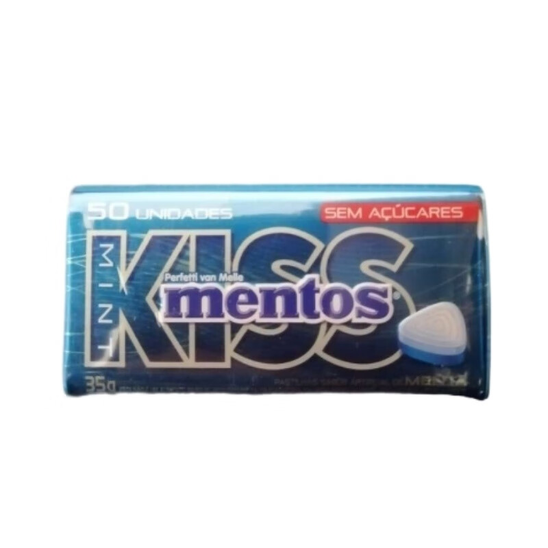 曼妥思（mentos）薄荷糖35g清勁特強(qiáng)無(wú)糖薄荷糖清新口氣超市批發(fā)鐵盒潤(rùn)喉糖 KISS藍(lán)色強(qiáng)勁12小盒【不是整盒更