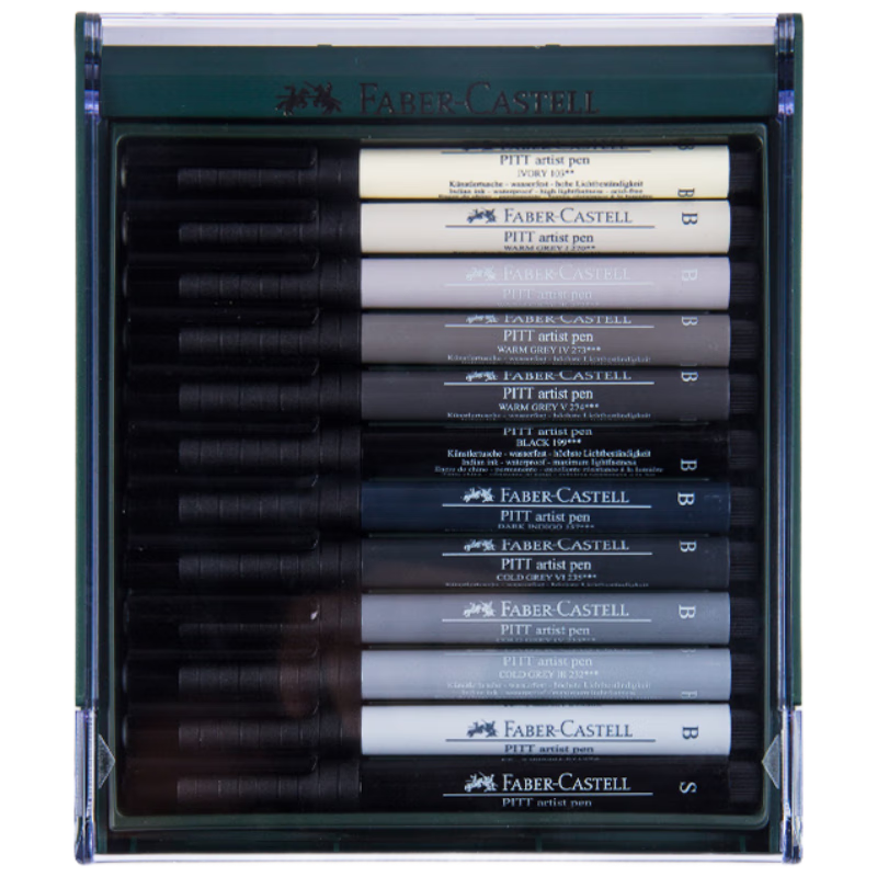 辉柏嘉(Faber-castell)德国PITT软头水性马克笔 PITT马克笔 B号 艺术家级马克笔 儿童节礼物 PITT马克笔 B号 12色胶盒装 京东折扣/优惠券