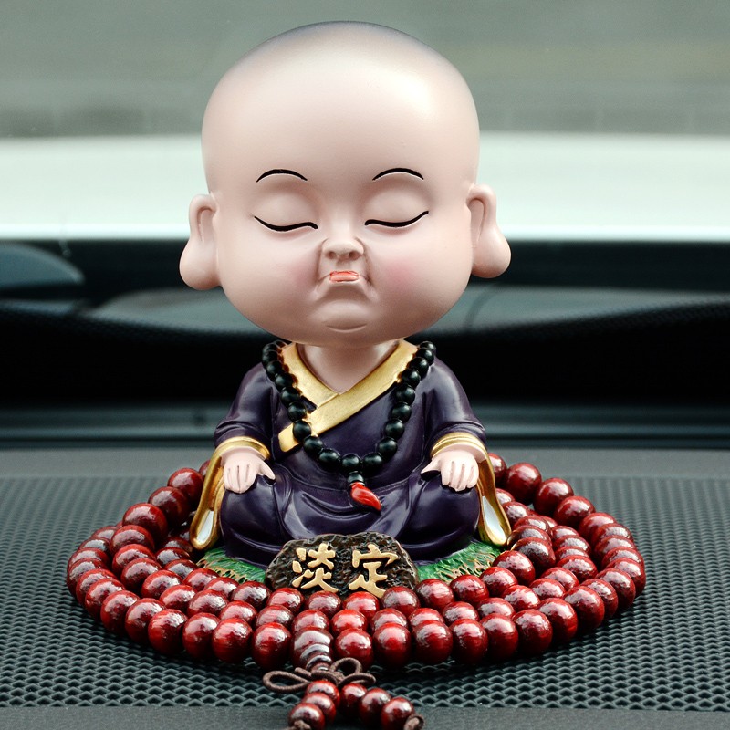 璐艺恺 汽车摆件摇头小和尚可爱摇头公仔小沙弥弥勒佛车载车内车饰品