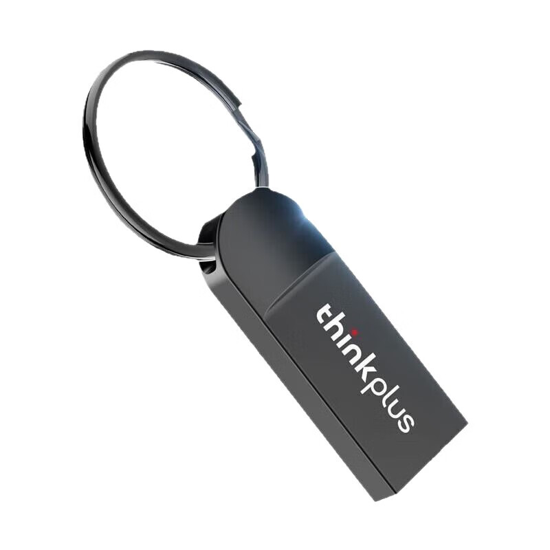 【精选】u盘mu222适用USB2.0金属闪存盘车载音乐thinkplus联想u盘 黑色 8GB
