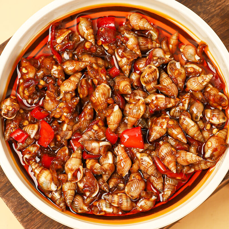 香辣海锥海瓜子海螺300g/罐新鲜海制作即食海鲜下酒菜东港特产 海锥 300g(净重) /罐 4罐