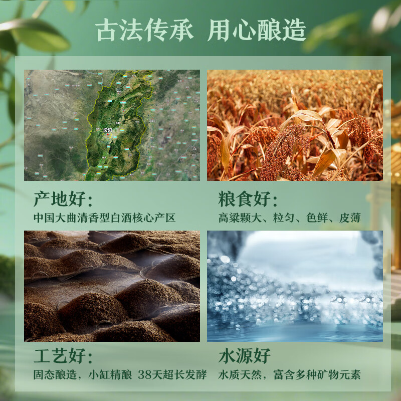 金汾河 (2号酒样)清香型 白酒 纯粮 固态发酵 口粮酒 53度 475mL 1瓶