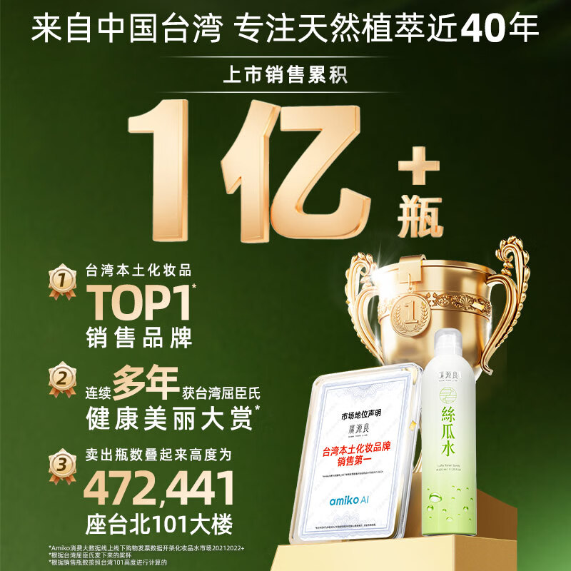 廣源良天罗丝瓜水 男女士补水保湿喷雾化妆爽肤水 湿敷精华水护肤品 【补水养肤】320ml