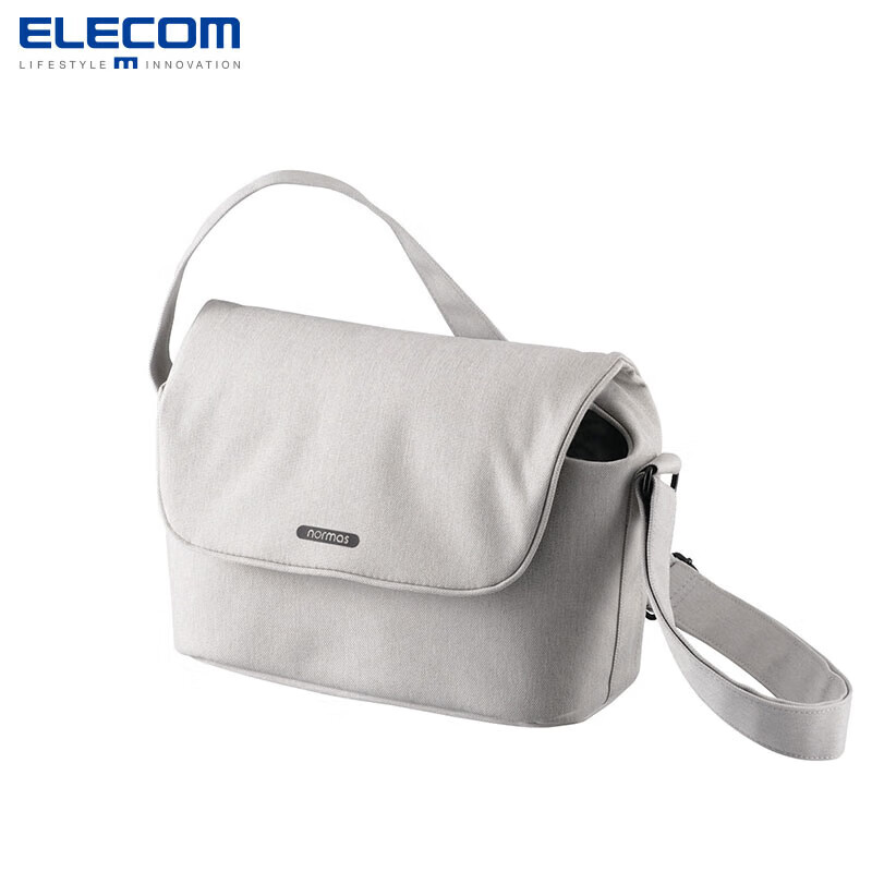 宜丽客（ELECOM）单反相机包单肩小包休闲包斜挎摄影包微单包便携收纳包 灰色