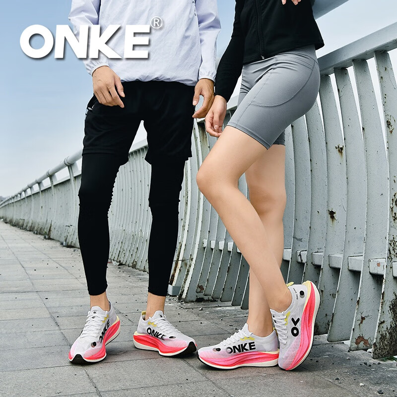 ONKE新款运动鞋女鞋春季透气轻便网面防滑减震健身休闲运动跑步鞋男 朝日 男女款 40