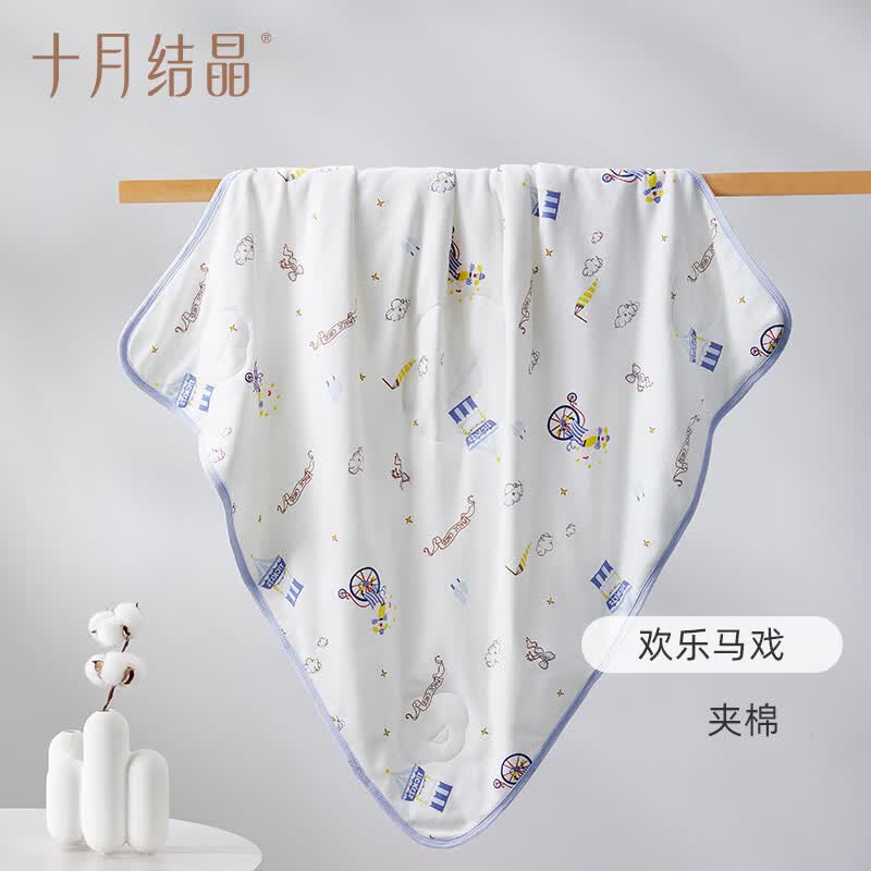十月结晶婴儿包单春夏初生新生婴儿包被纯棉抱被产房用品 【欢乐马戏】秋冬夹棉款