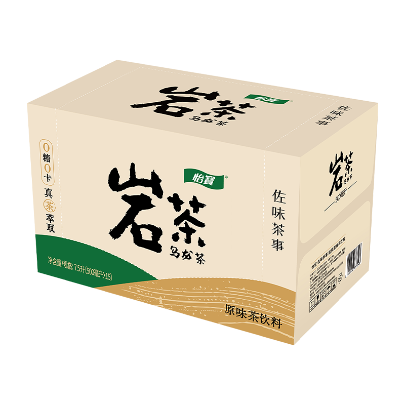 怡宝佐味茶事岩茶原味茶饮料500ml 15瓶 茶香本味 25年8月起产 岩茶乌龙茶 500mL*15瓶