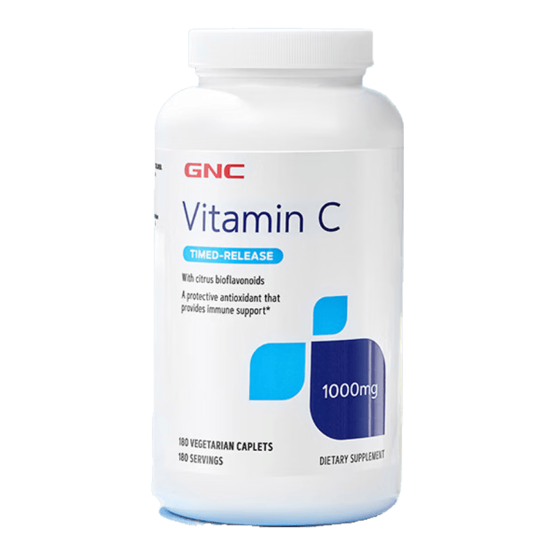 GNC健安喜维生素C缓释片1000mg 高含量缓释活性VC 女士增强免疫美容 180粒*1瓶