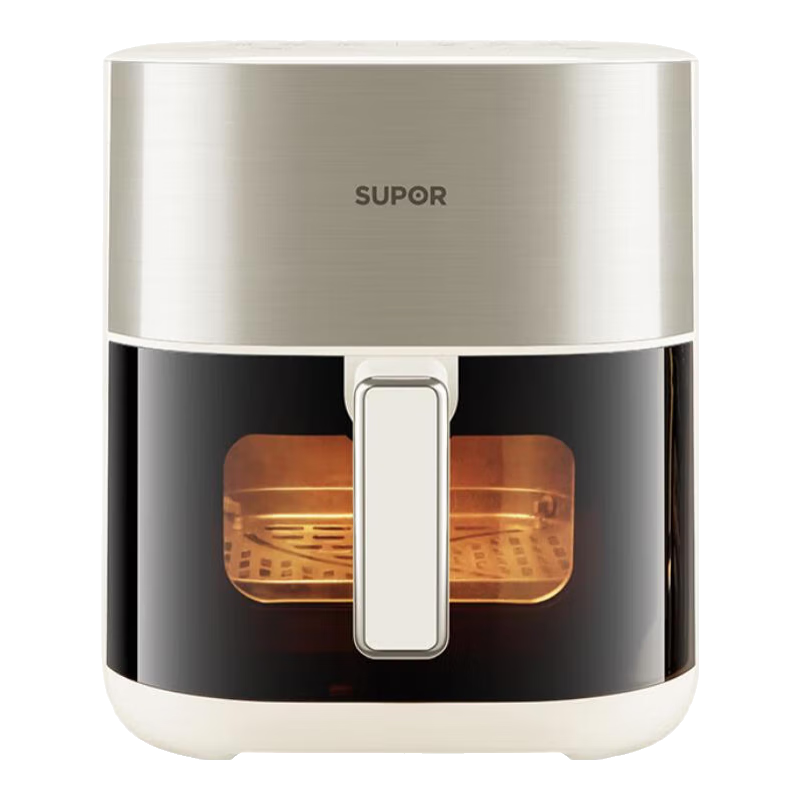 苏泊尔（SUPOR）空气炸锅  双热源立体加热 家用6L大容量 可视不用翻面 蒸汽嫩炸多功能电炸锅薯条机 KD60D872 6L 【触控操作】双热源