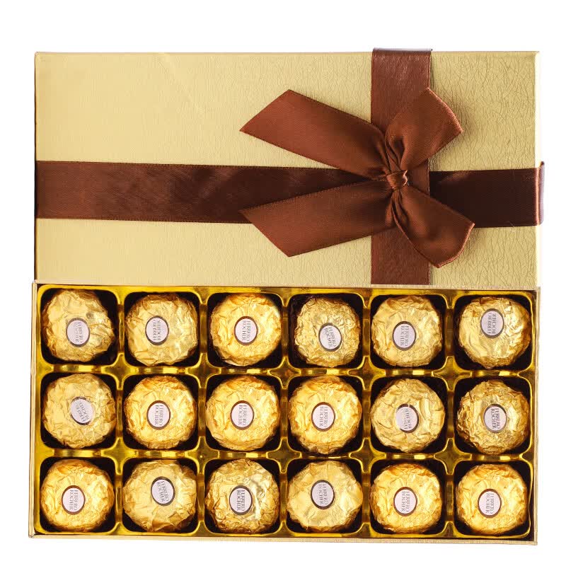 费列罗巧克力礼盒 18粒225g休闲儿童零食 生日礼物送女士 结婚伴手礼