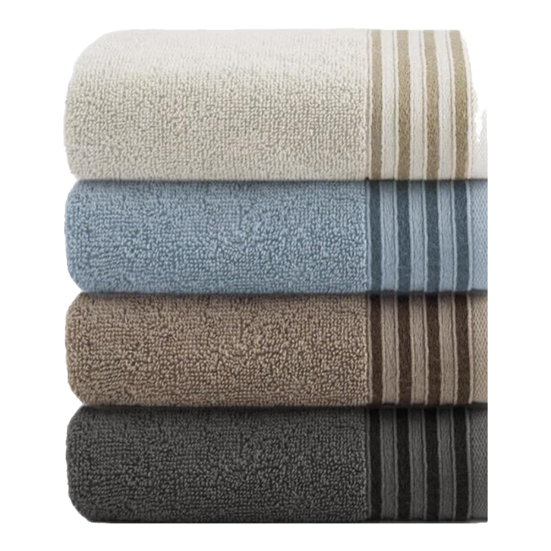 三利毛巾纯新疆棉柔顺吸水男女家用情侣洗脸巾30*60cm 蓝色+米色 2条