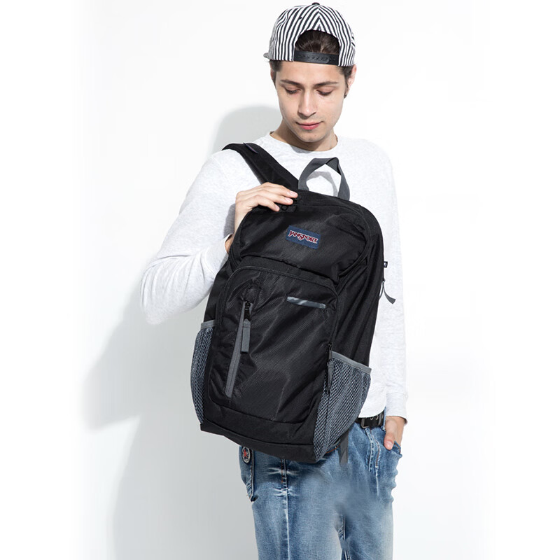 JANSPORT杰斯伯双肩包男女户外旅行运动登山背【下单前请认真看瑕疵说明】 2T3F3D6 黑色（全新/无暇）