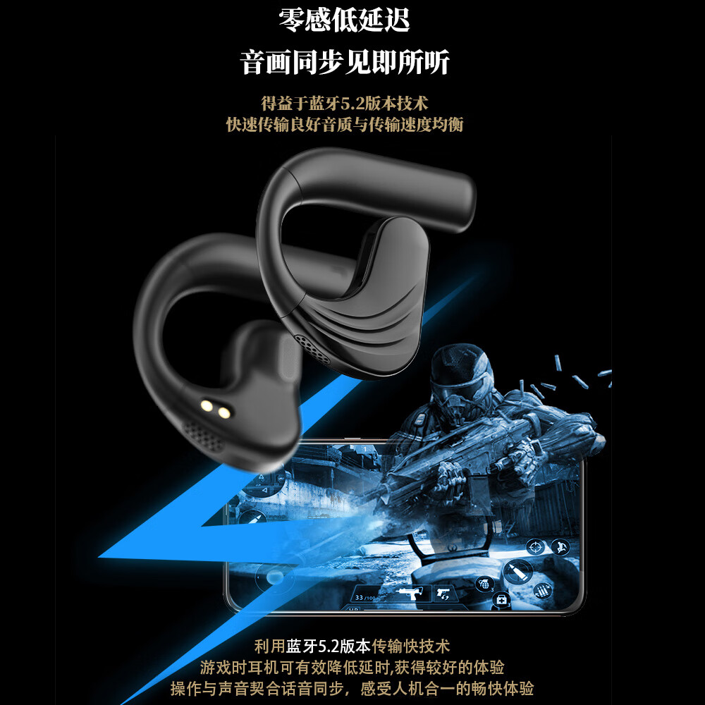 J(匠子)挂耳式蓝牙耳机跑步运动无线不入耳开放式定向传音不漏音通话降噪超长续航包装外观瑕疵 TWB08功能正常外观或包装瑕疵 TWB08