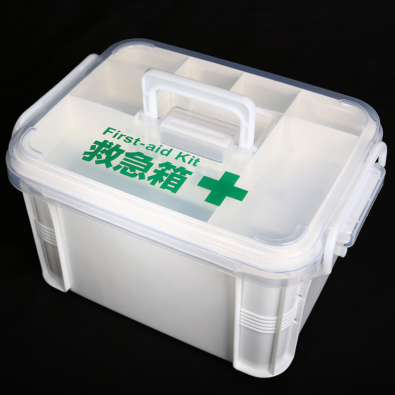 利客來醫(yī)藥箱收納批發(fā) 塑料安全藥箱 藥店 保健箱 家用藥品箱新款 白色