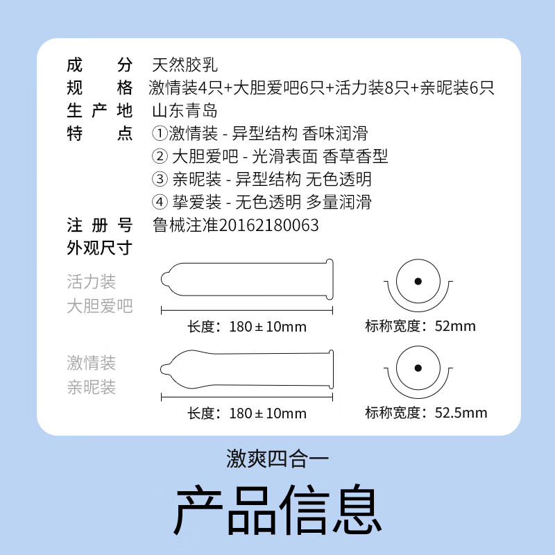 杜蕾斯(durex)延时避孕套持久装套套 安全套男用超薄裸入久久套 两性用品套套 激爽四合一24+经典红12