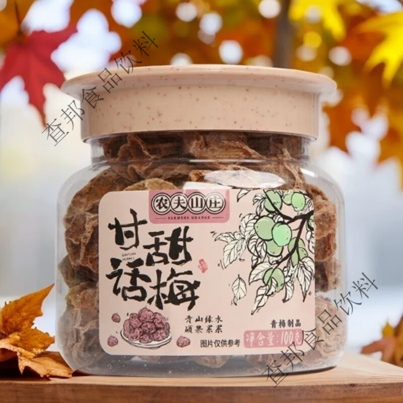 農(nóng)夫山莊梅子瓶裝甘甜話梅蜜餞果脯酸甜果干零食 甘甜話梅(100g/瓶) 【2瓶】默認(rèn)此規(guī)格/聯(lián)系客服備注