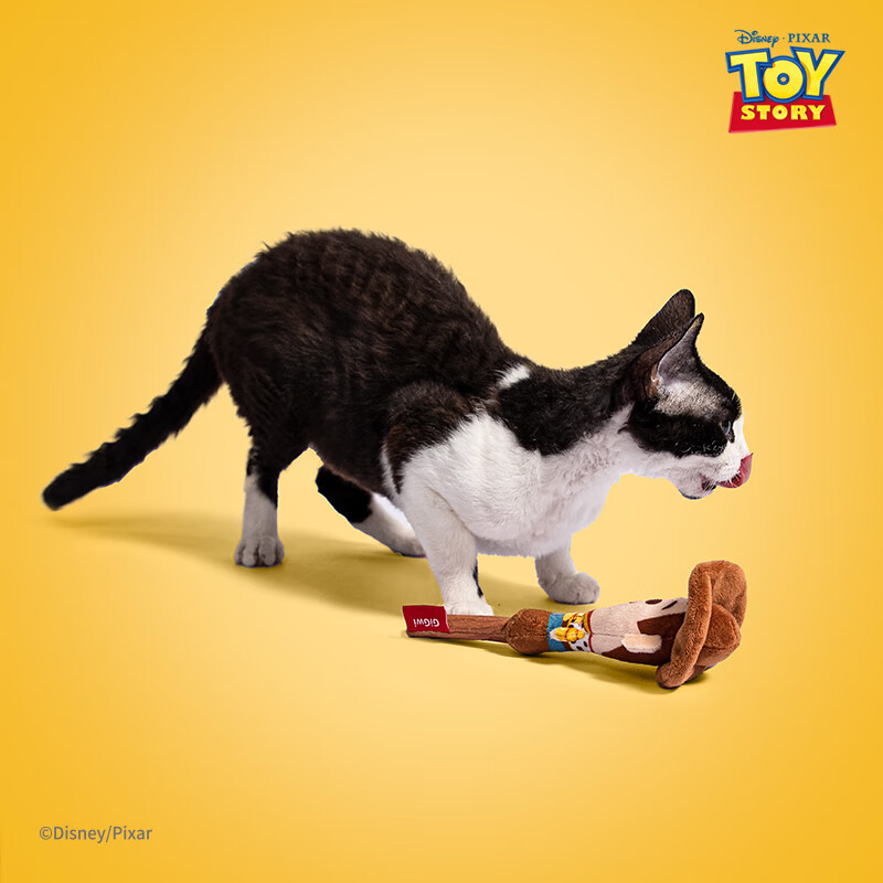 贵为迪士尼玩具总动员木天蓼棒棒糖小猫咪玩具自嗨解闷毛绒磨牙逗猫棒 木天蓼棒-胡迪