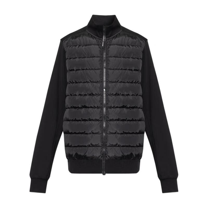 加拿大鵝（Canada Goose）長(zhǎng)袖高領(lǐng)羽絨服男冬裝修身顯瘦有機(jī)棉面料白鴨絨防寒保暖 黑色 均碼 |L