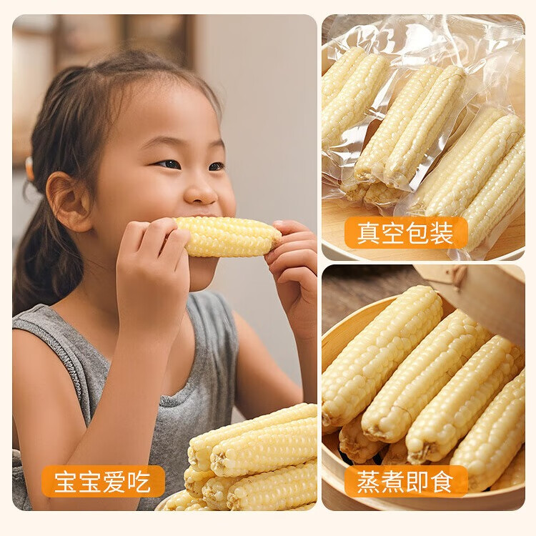 傣萨金谷云南特产馆 云南西双版纳拇指玉米香糯小玉米宝宝早餐孕妇代餐 拇指玉米500克