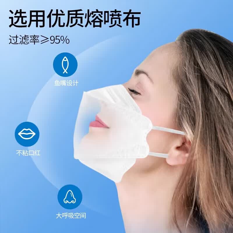 海氏海诺N95医用防护口罩一次性鱼型型柳叶鱼嘴成人儿童级4层3d立体 [成人]n95医用防护口罩2盒