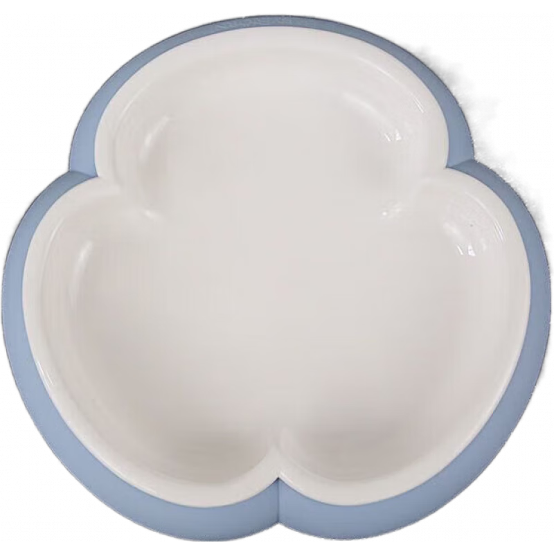 BabyBjorn兒童嬰兒餐盤勺子學吃寶寶吃飯餐具套裝禮盒輔 馬卡龍藍色單盤餐盤拆單