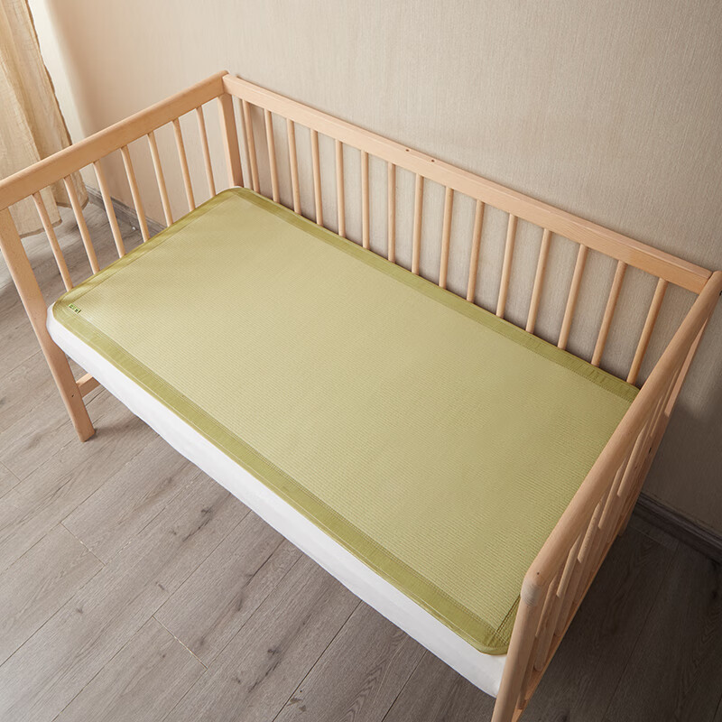 黃古林嬰兒床涼席夏季透氣幼兒園午睡專用草席新款匠心品質(zhì) 【淺綠】國(guó)產(chǎn)和草丨單席 100cm×56cm