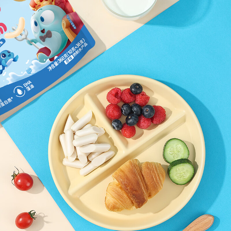 力诚宝宝深海鳕鱼肠儿童香肠火腿肠鱼肠营养高蛋白即食海味休闲零食 DHA高蛋白鳕鱼肠360g