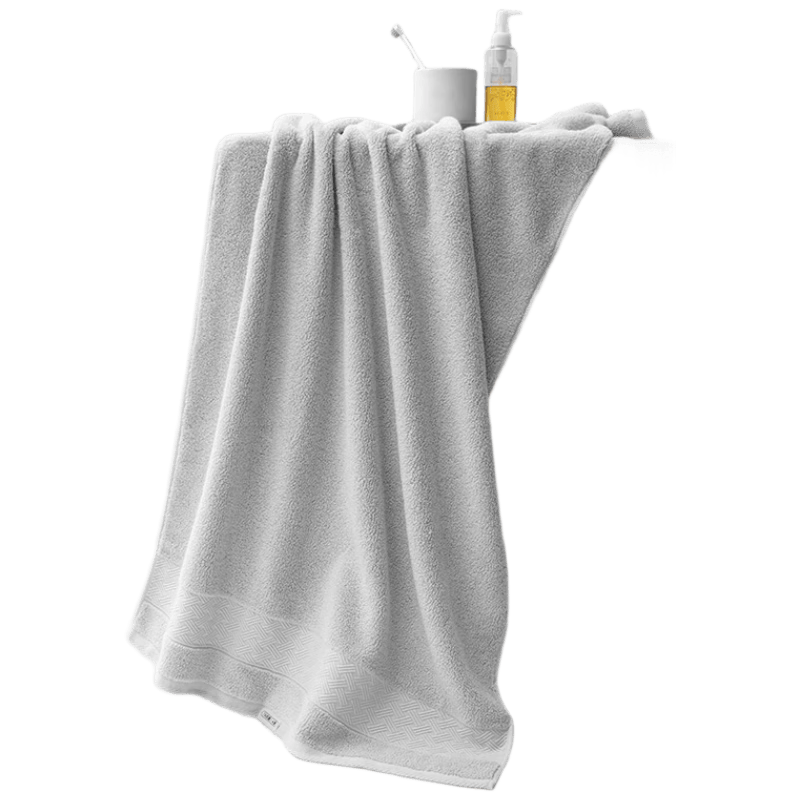 三利7A抗菌纯棉浴巾男士大浴巾纯棉女生洗澡专用吸水大人浴巾灰运动