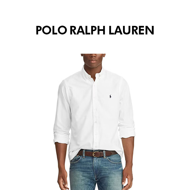 Polo Ralph Lauren拉夫劳伦秋冬季新款保暖休闲男长袖衬衫710729232003白色 L经典