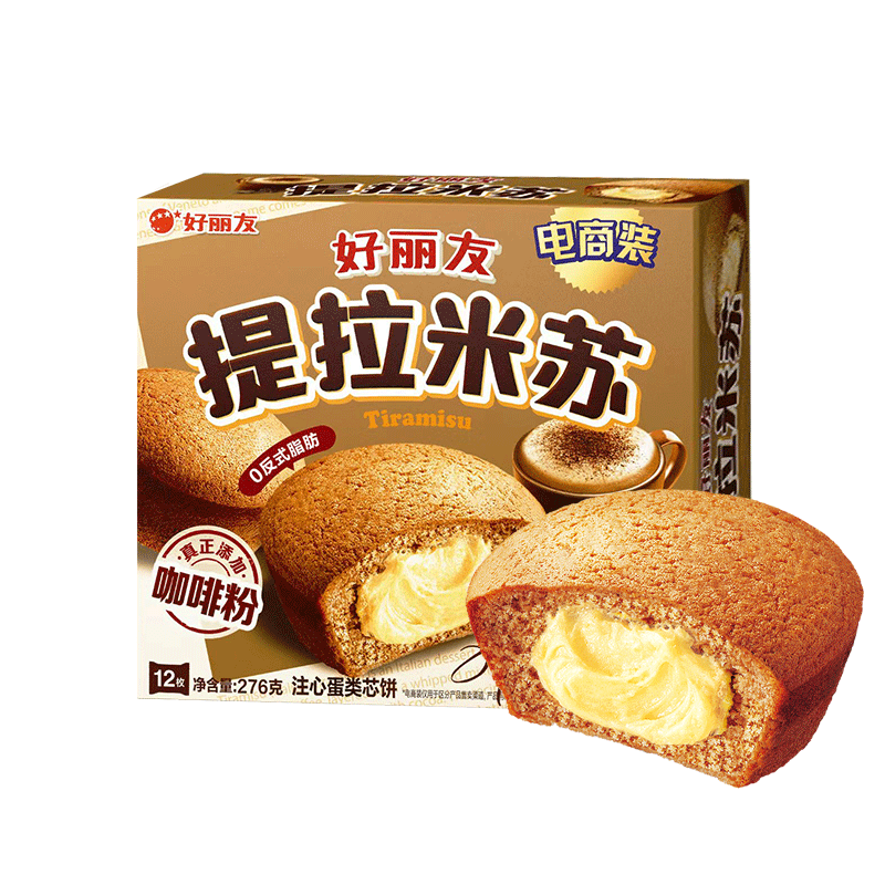 好丽友（ORION）提拉米苏12枚276g 休闲零食营养早餐夹心面包点心零食年货礼盒