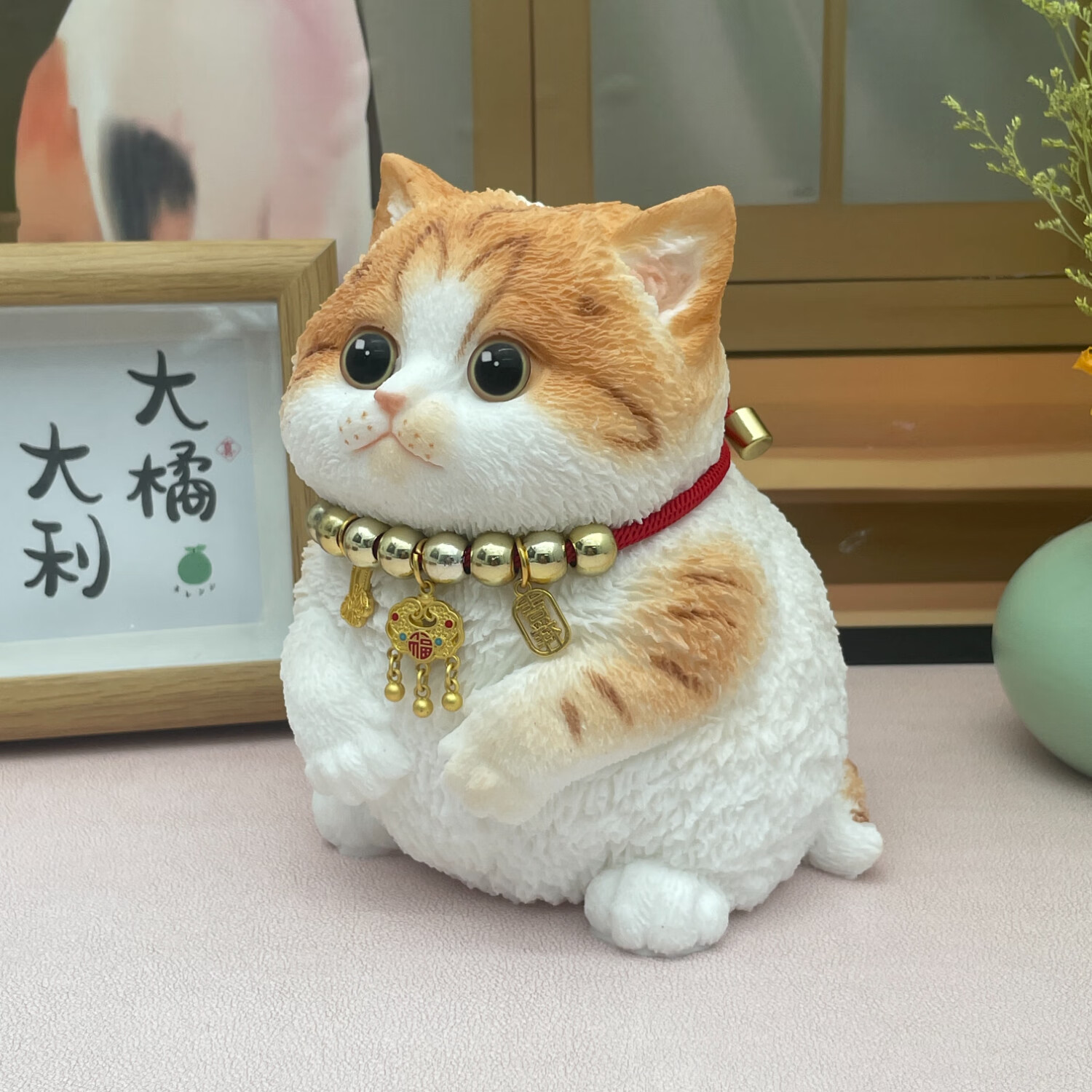创意仿真小猫玩偶搞怪玩具解压治愈系女生生日礼物摆件猫咪公仔 乖巧小橘猫
