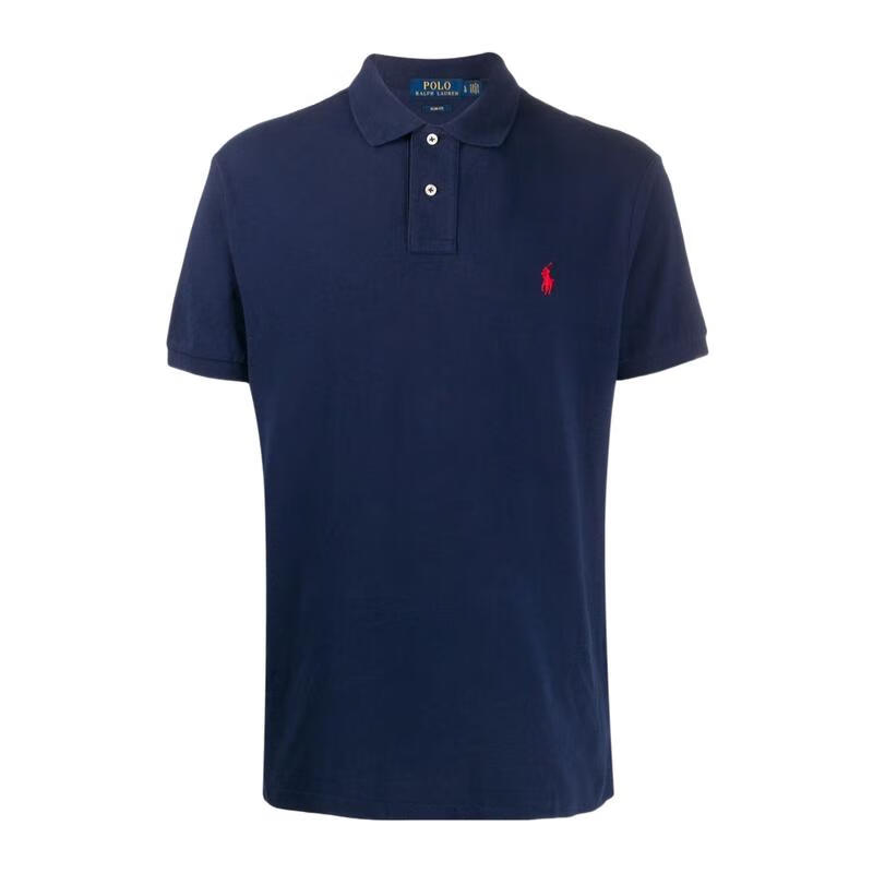 Polo Ralph Lauren纯棉短袖Polo衫男装翻领休闲商务polo衫男士短袖衬衣 蓝色 均码 |XL