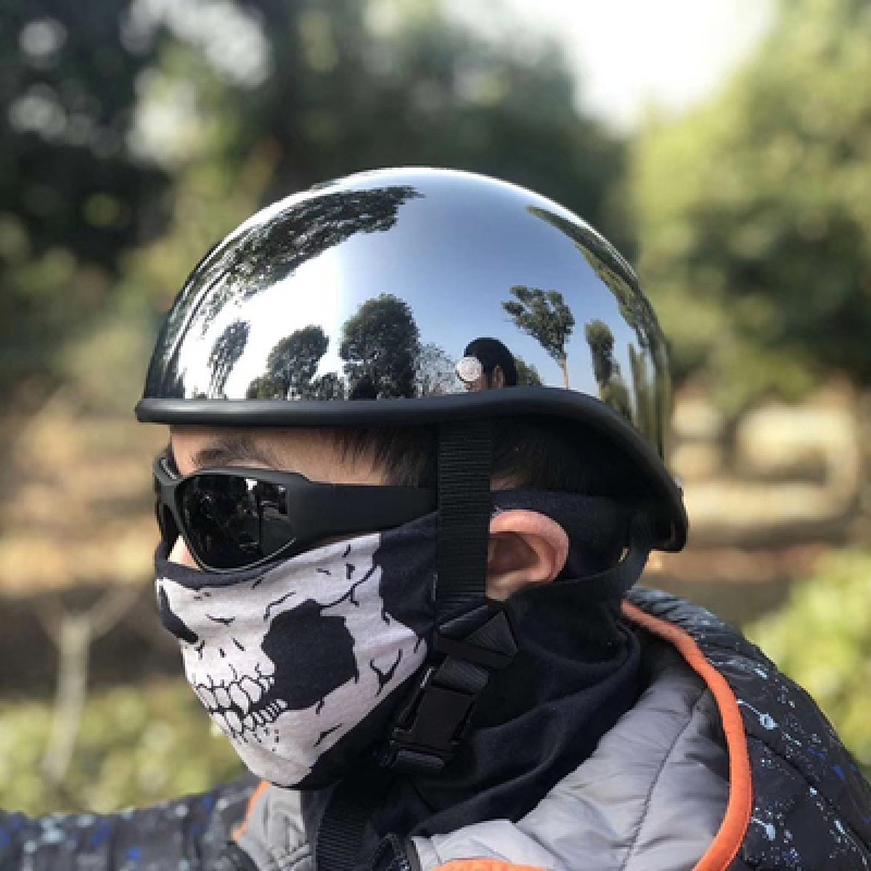 德式二战头盔 美剧同款soa瓜皮盔哈雷半盔头盔机车德式二战大兵复古轻