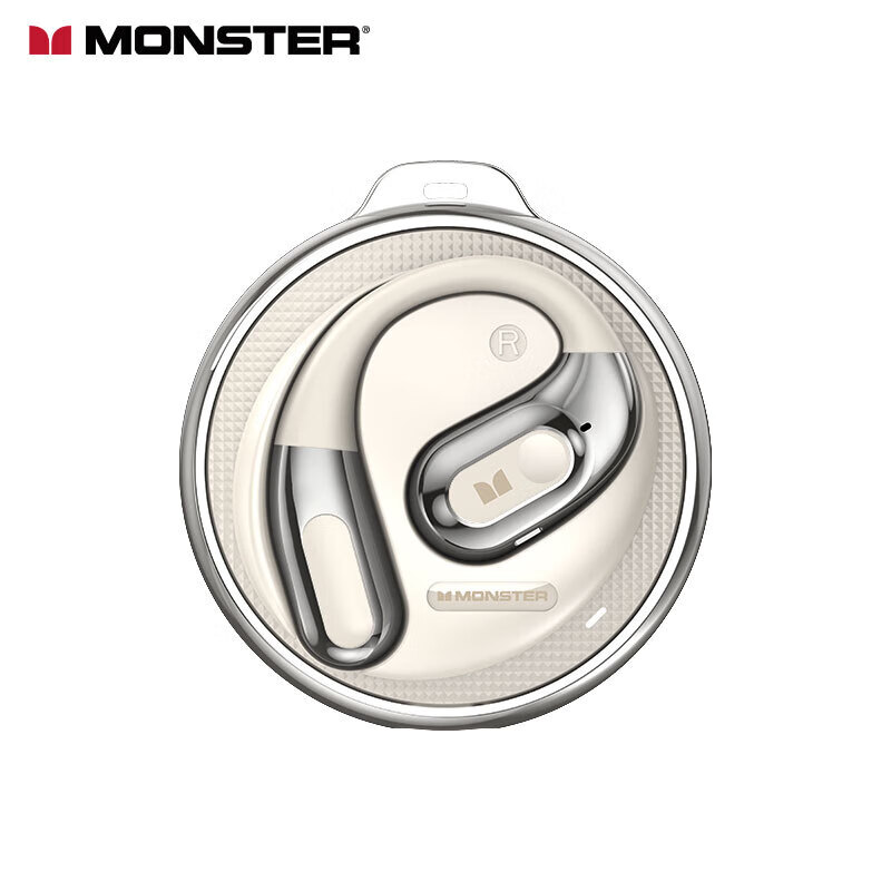 魔声2025新款AC330蓝牙耳机5.4挂耳式不入耳运动跑步通话降噪   流光金