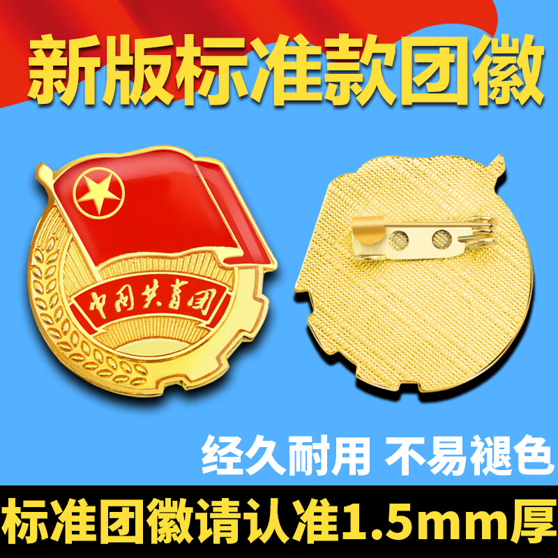 中国共青团团徽 新版别针扣2个装 团员青年入团学生