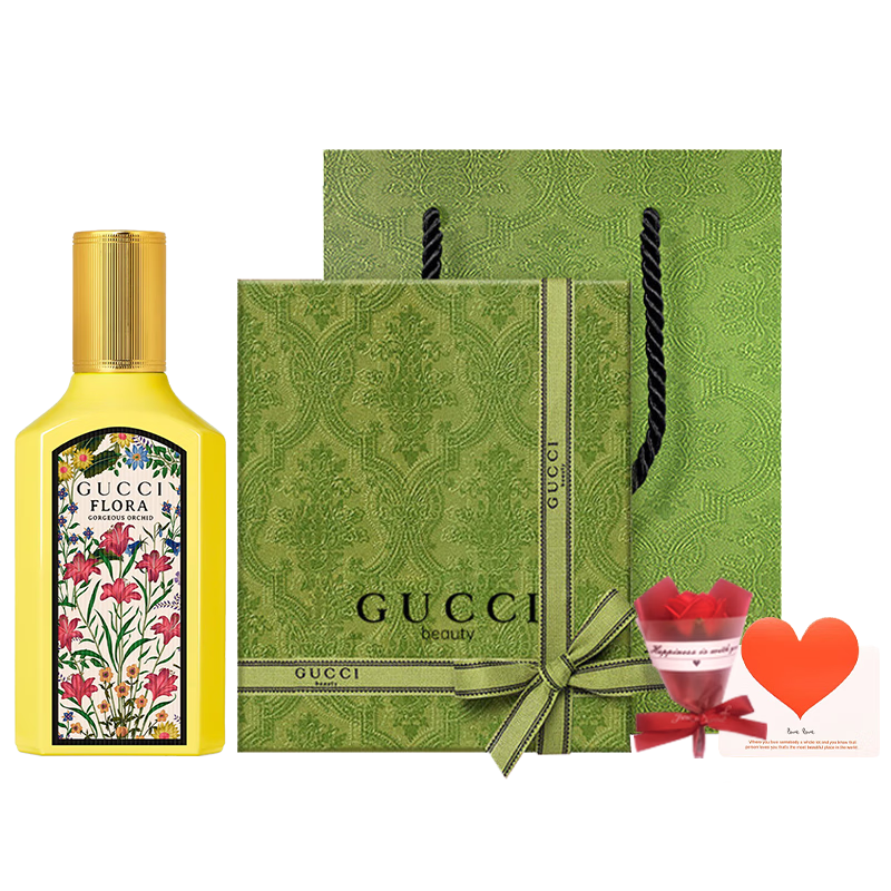 古馳（GUCCI）香水竹韻女士淡香水持久清新 花悅綺夢(mèng)梔子花罪愛(ài) 七夕情人節禮物 花悅女士濃香水30ml【禮盒裝】