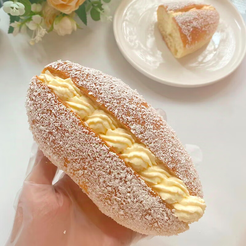 不多言整箱椰蓉奶油面包夹心蛋糕老式手撕糕点心早餐营养休闲小吃零食品 500g 【1箱/10包】椰蓉奶油面包