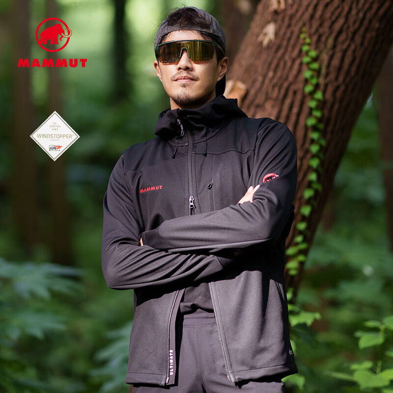 猛犸象（MAMMUT）【红标7代】Ultimate VII 男士户外防风防泼水弹力外套夹克软壳 黑色 XL