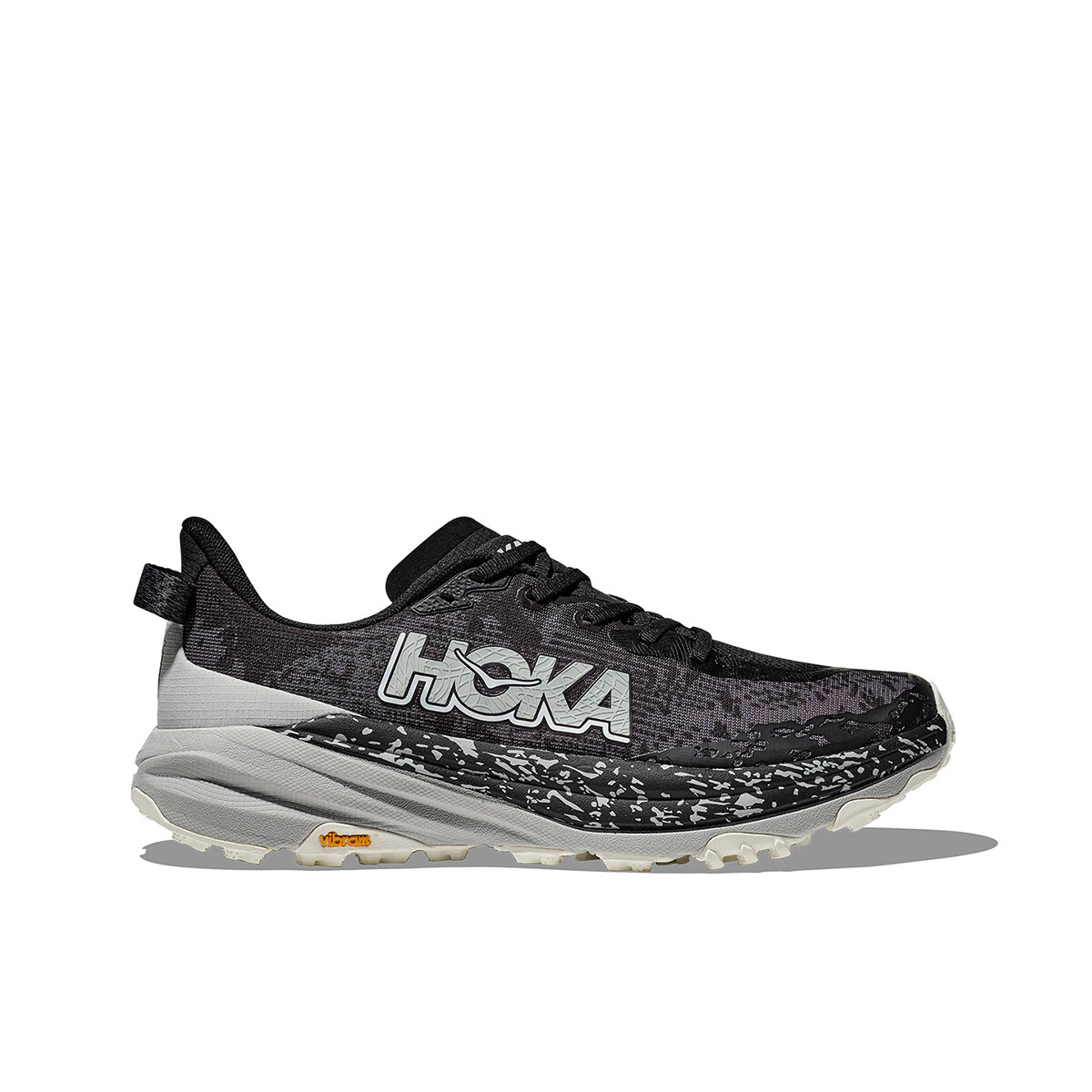 Hoka One One男款夏季飞速羚羊6越野跑步鞋SPEEDGOAT 6轻量透气 黑色/星尘灰 40