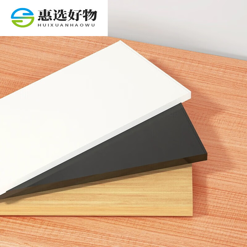 喻品書桌收納架客廳桌面零食置物架茶幾桌上水杯架子廚房分層收納架 雙層黑架木板長30cm寬20cm