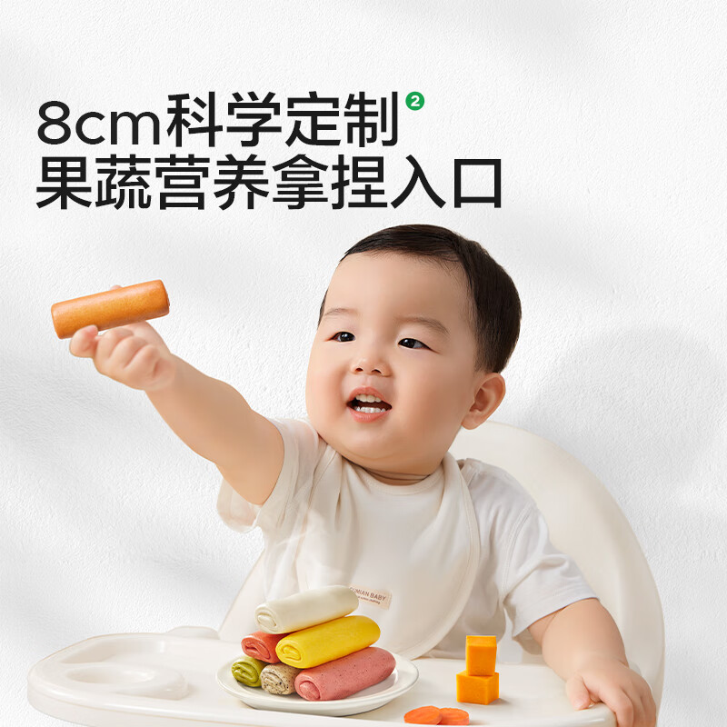 宝宝馋了手指馒头果蔬营养小馒头儿童早餐面点早茶半成品享宝宝婴儿食谱 果蔬手指馒头 160g*3盒(共24个)